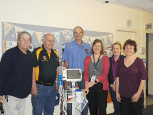 Murray Bridge Lions with neonatal and CADD Equipment